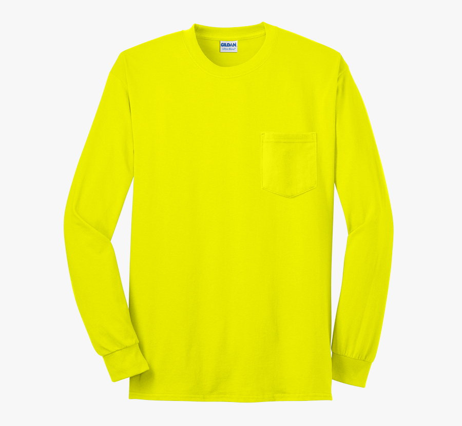 Safety-green - Long-sleeved T-shirt, Transparent Clipart