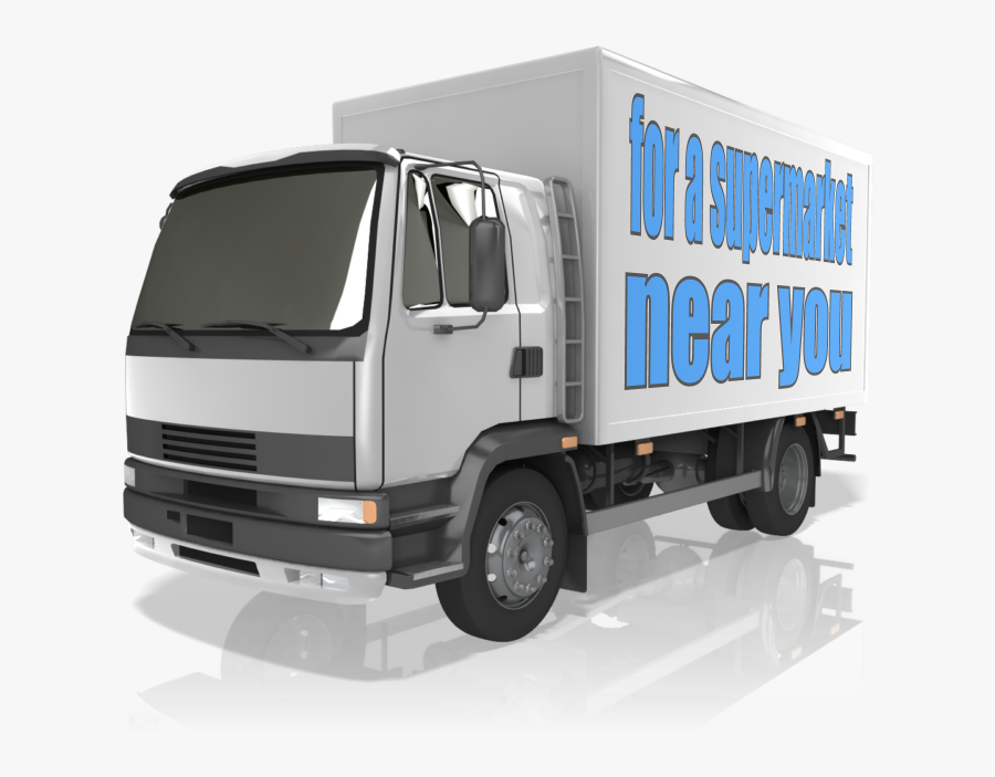 Custom Text Delivery Truck - Clip Art, Transparent Clipart