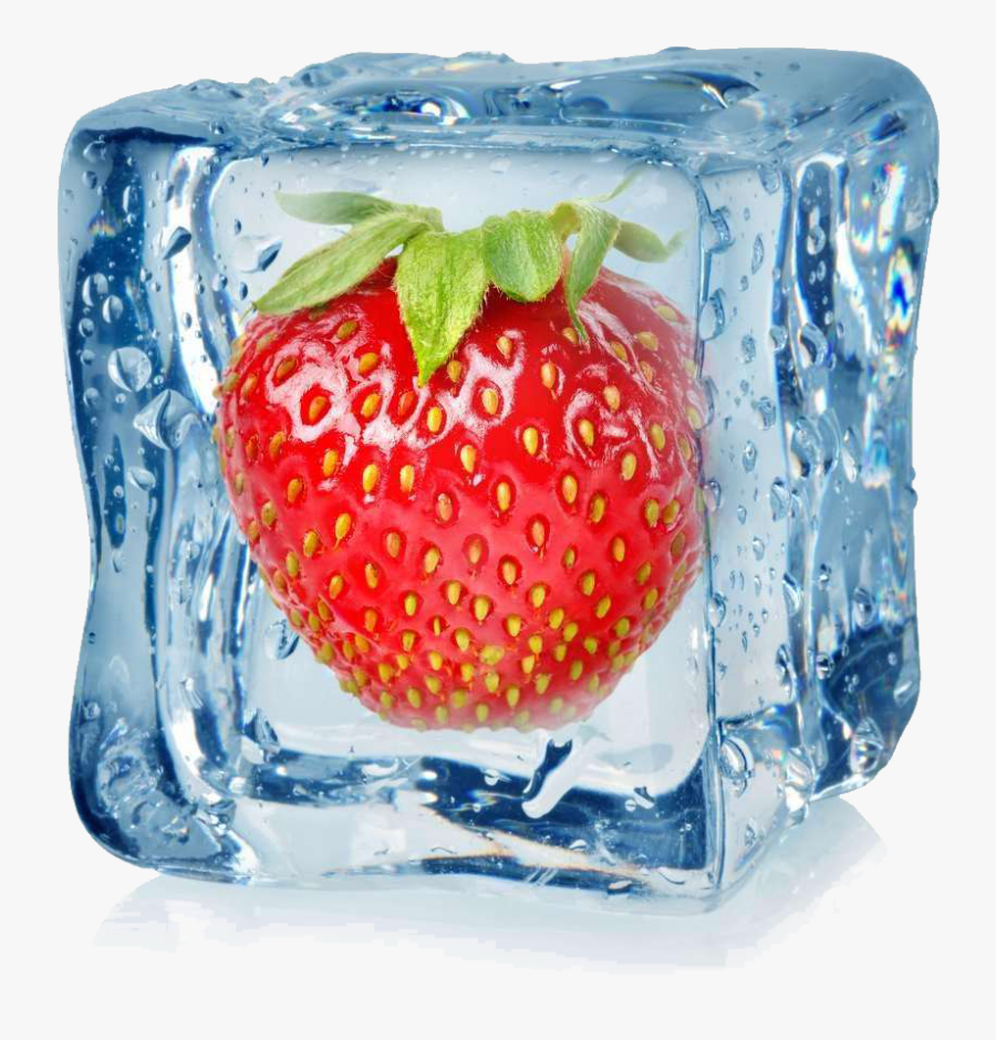 Single Frozen Ice Cube, Transparent Clipart