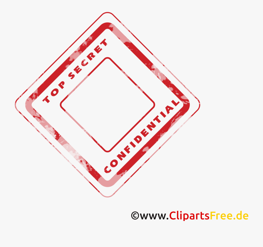 Clipart Stamp Confidential - Carmine, Transparent Clipart