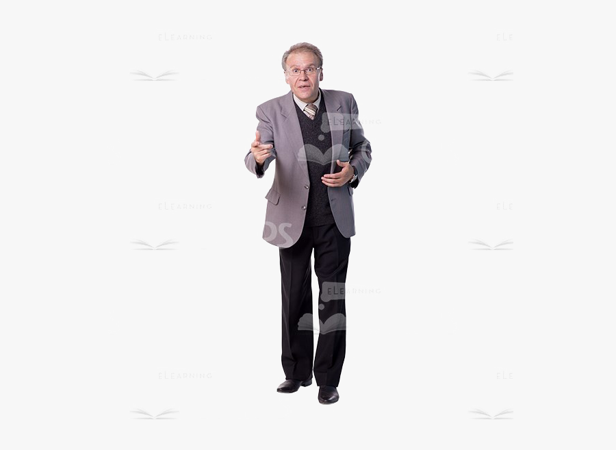 Transparent Man Pointing Clipart - Standing, Transparent Clipart