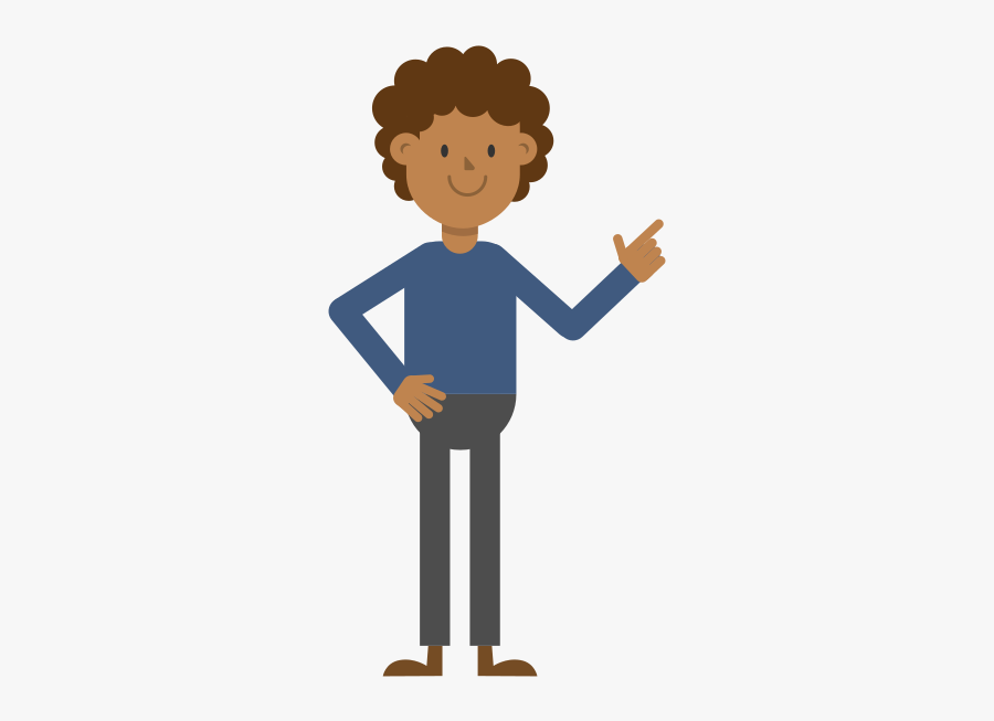 Man Pointing Cartoon Png, Transparent Clipart