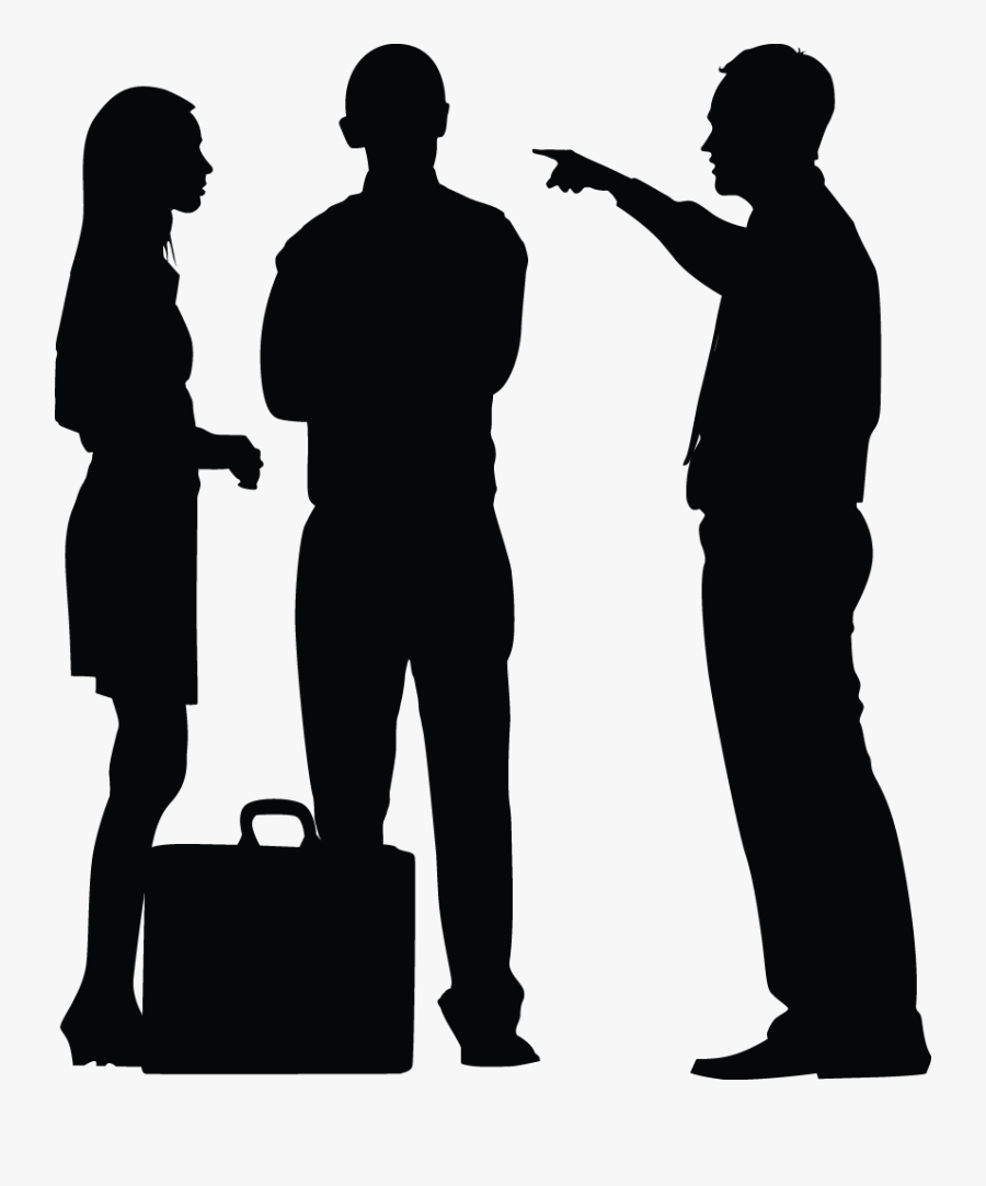Finger Pointing Hand - Silhouette Manager Transparent Background, Transparent Clipart