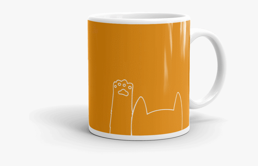 Minimalist Cat Bold Coffee Mug Gift For Cat Lovers - Coffee Cup, Transparent Clipart