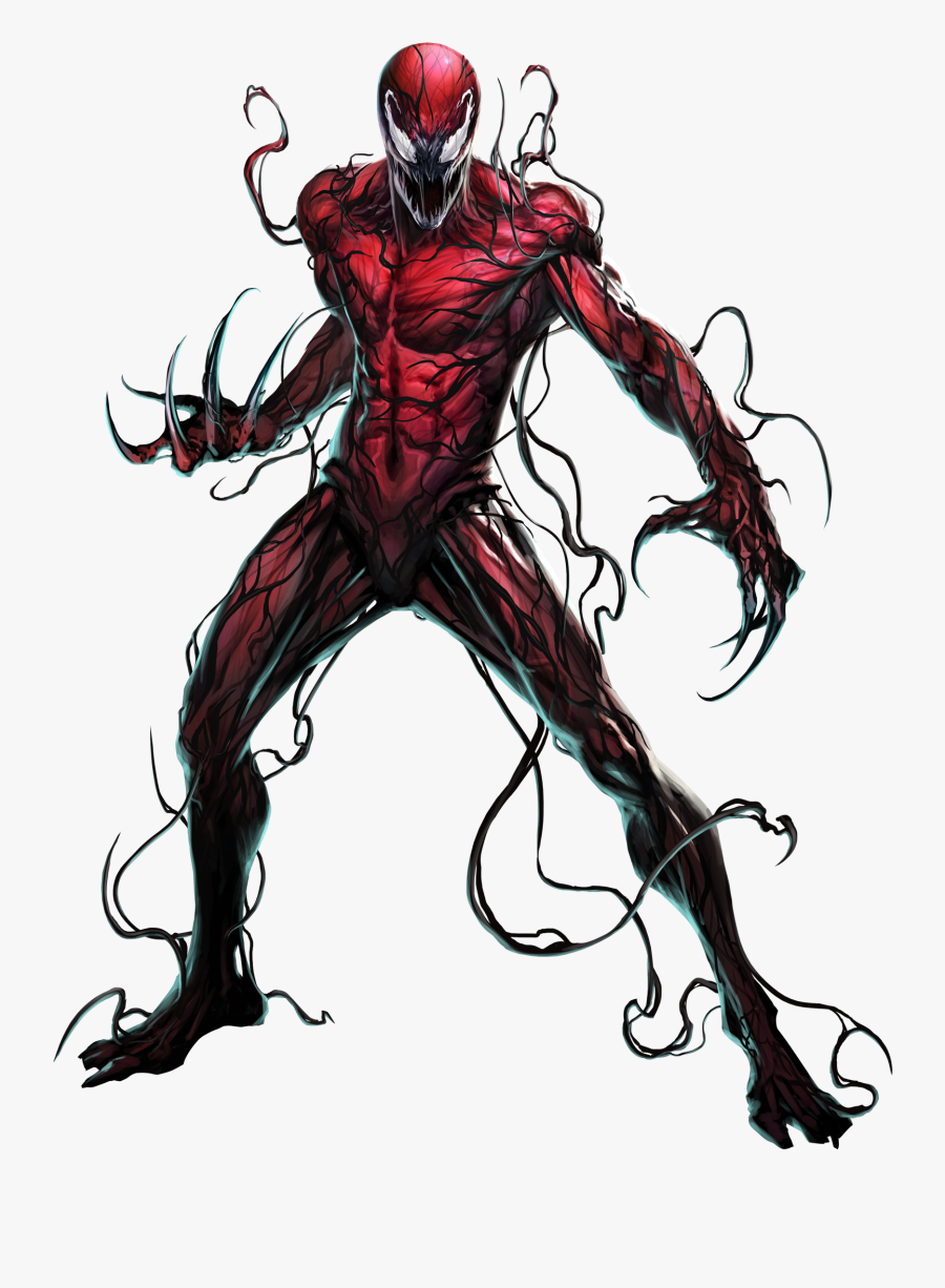 Carnage Transparent Background - Full Body Venom Drawing, Transparent Clipart