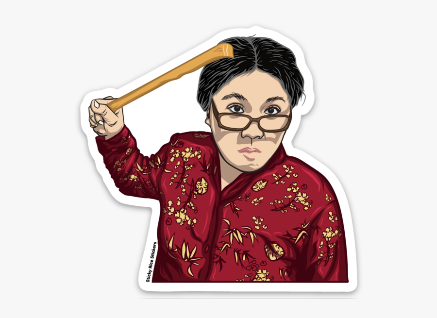 Angry Asian Mom, Transparent Clipart
