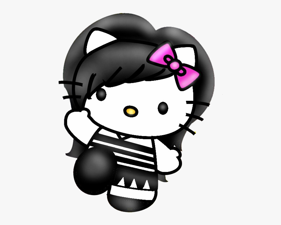 Transparent Emo Png - Hello Kitty Emo Png, Transparent Clipart