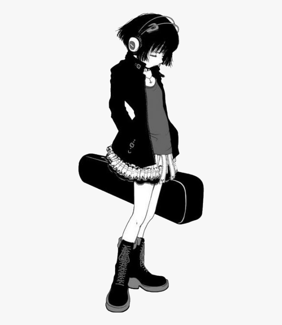 Collection Of Free Background Drawing Download On - Emo Anime Girl, Transparent Clipart
