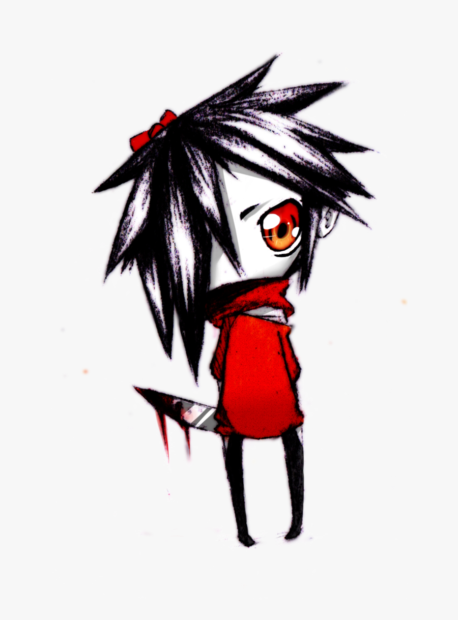 Emo Girl Sketch Easy, Transparent Clipart