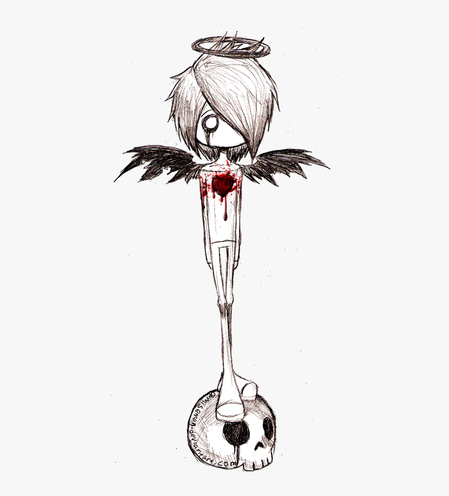 Emo Style Drawing, Transparent Clipart