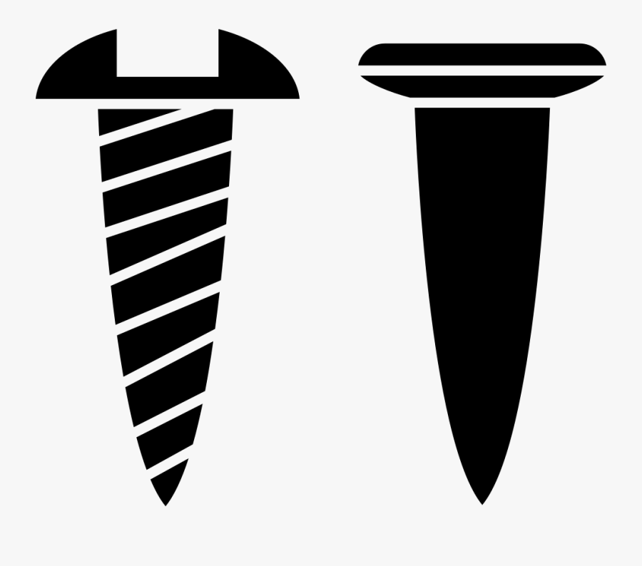 And Outlines Side View - Tornillos Y Clavos En Png, Transparent Clipart