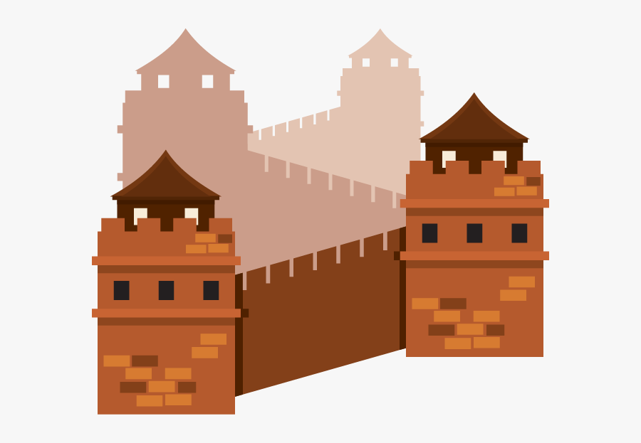Heaven Vector Castle - Great Wall Of China Cartoon Png, Transparent Clipart