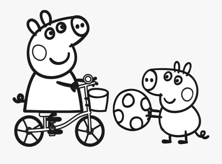 Transparent Peppa Pig Clipart Black And White - Cool Drawings For Boys