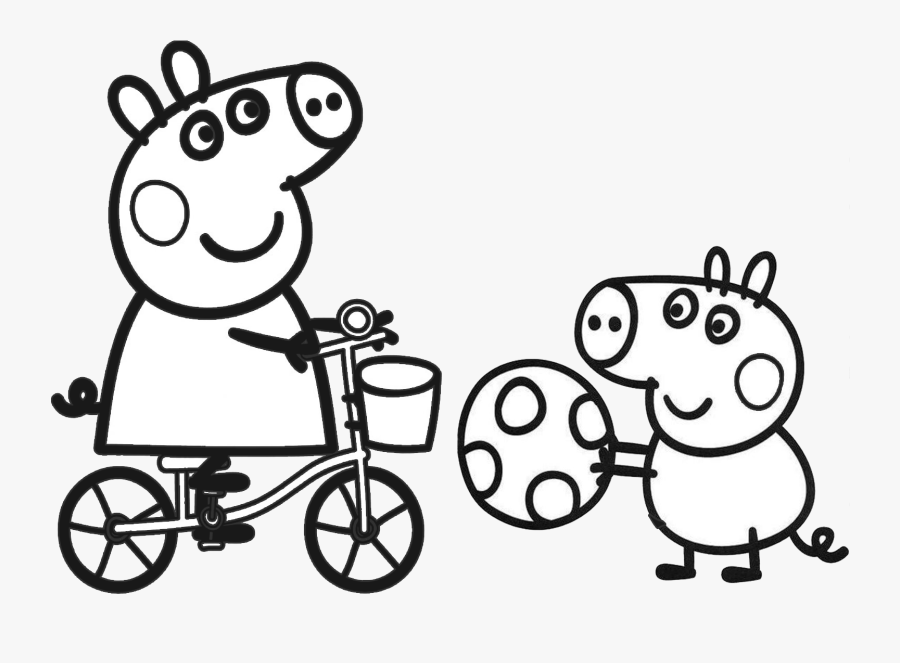 Transparent Peppa Pig Clipart Black And White - Cool Drawings For Boys, Transparent Clipart