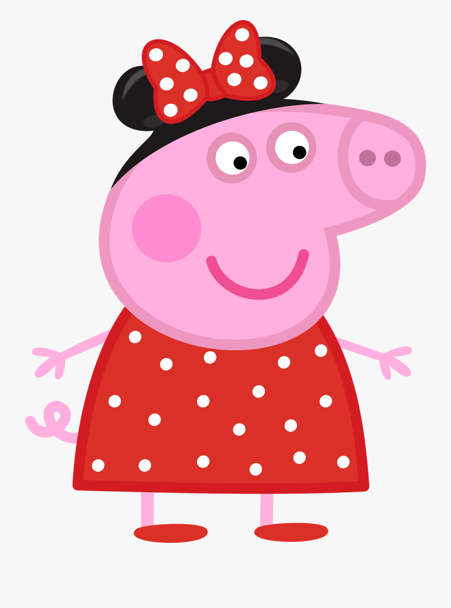 Clipart Pig Police - Peppa Pig Polka Dot, Transparent Clipart