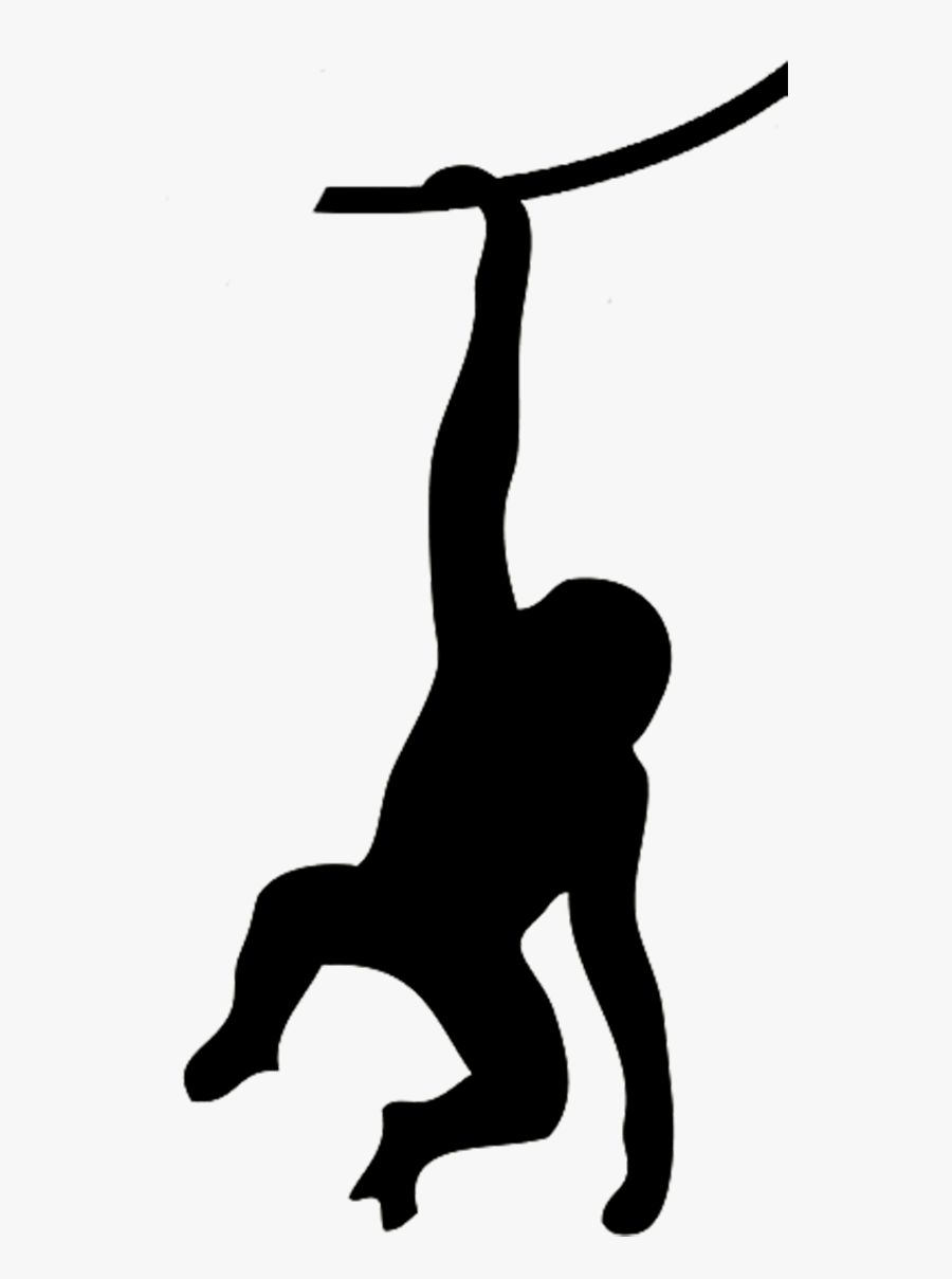 Monkey Silhouette, Transparent Clipart