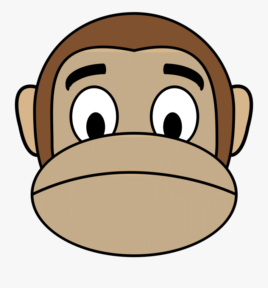 Monkey Emoji Clipart - Monkey Face Cartoon, Transparent Clipart