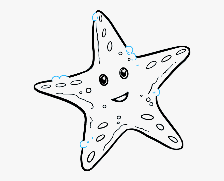 How To Draw Cute Starfish - Easy To Draw Starfish, Transparent Clipart