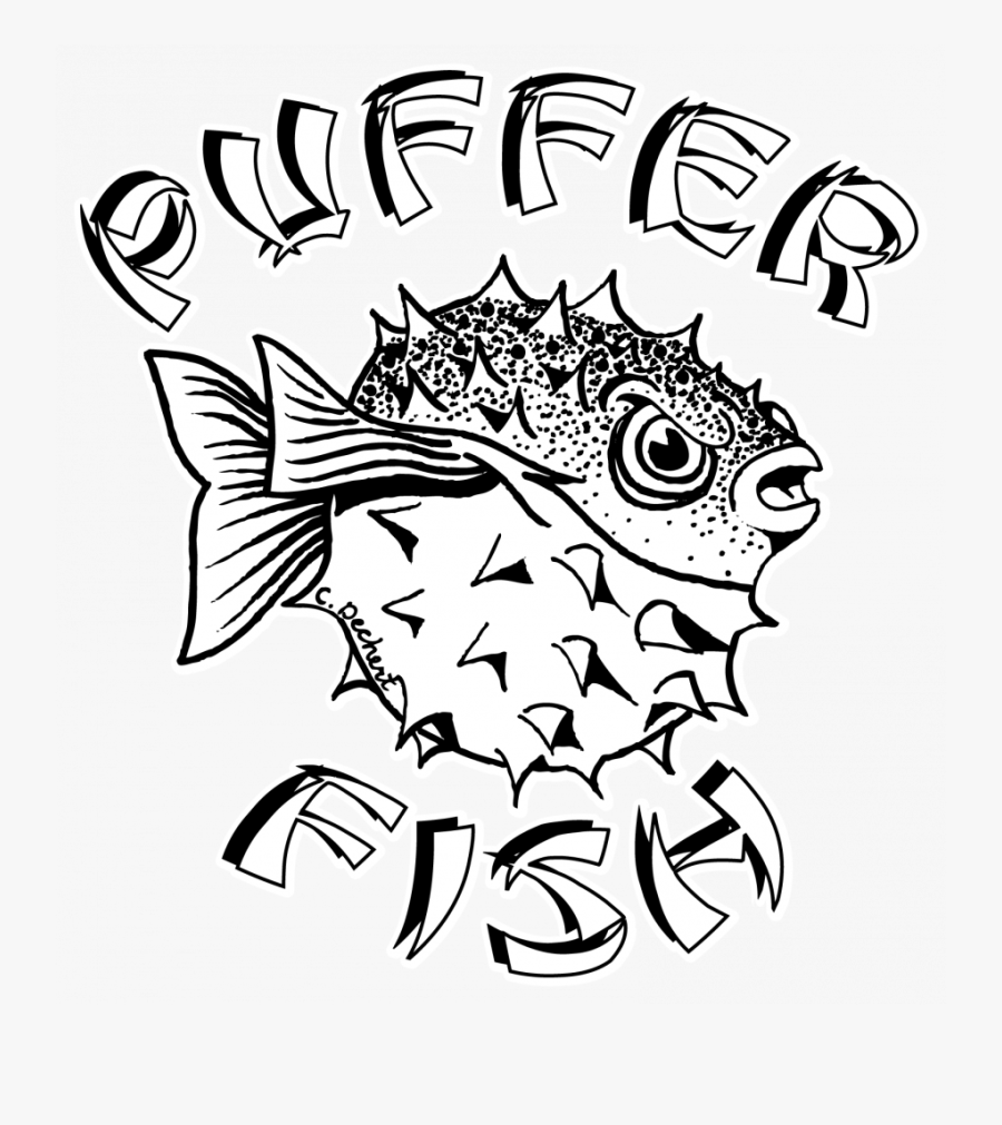Fish Drawing Easy Video Cute Tutorial Betta Free Books - Pufferfish Drawings, Transparent Clipart