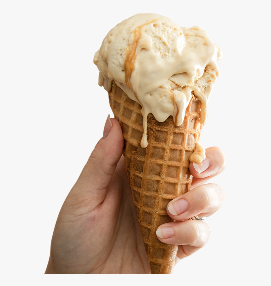 Transparent Waffle Cone Png - Holding Ice Cream Cone Png, Transparent Clipart