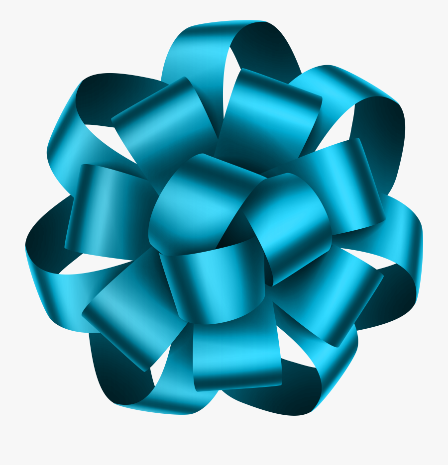 Blue Deco Bow Transparent, Transparent Clipart