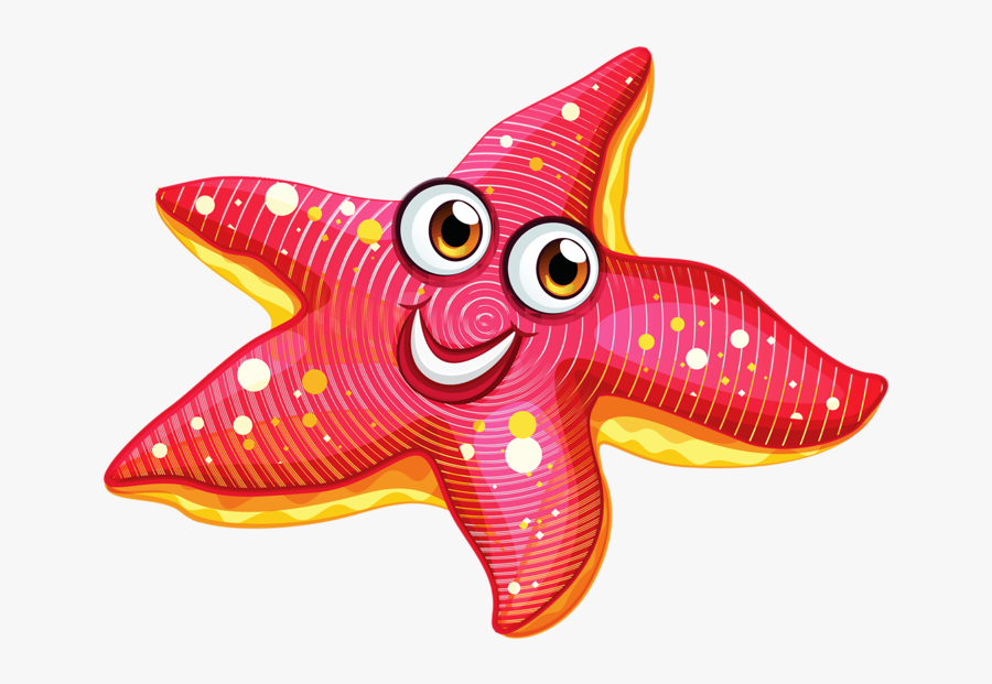 Sea Star Cartoon, Transparent Clipart