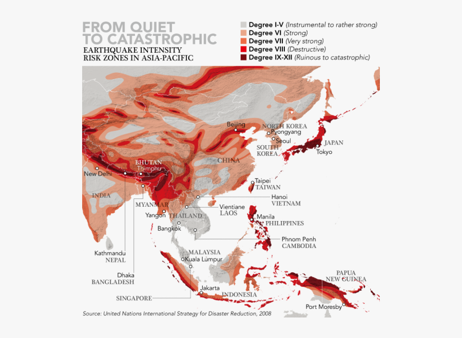 Fire Clipart Earthquake - Tokyo To Melbourne Map, Transparent Clipart