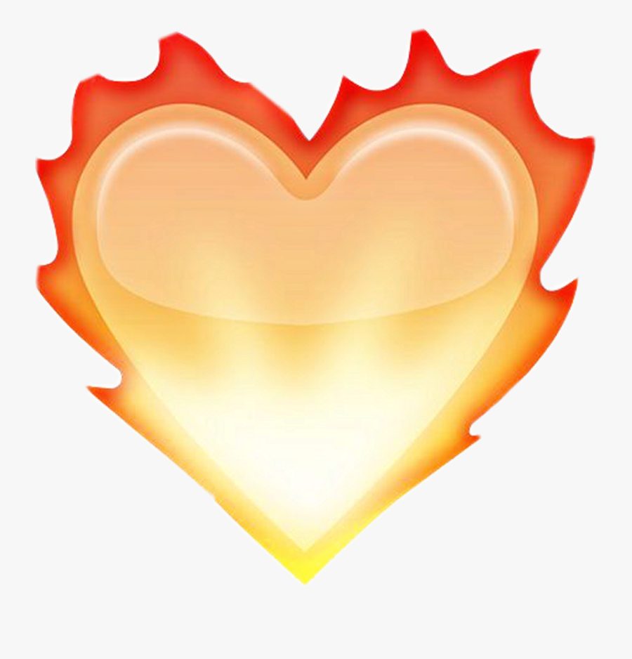 Fire Emoji Transparent - Transparent Heart Emoji Fire, Transparent Clipart