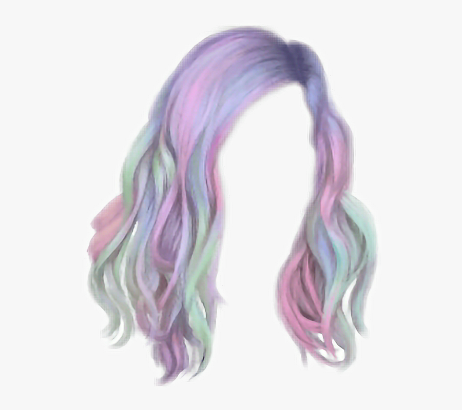 Hair Hairstyle Unicorn Unicornhair Transparent Purple Hair Png Free Transparent Clipart Clipartkey - roblox haircut