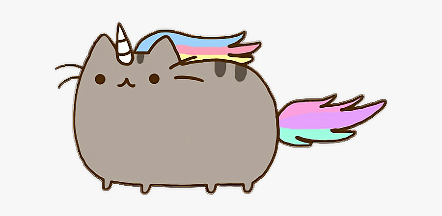 #cat #unicorn #hair #pusheen #pusheenicorn #freetoedit - Pusheen The Cat, Transparent Clipart