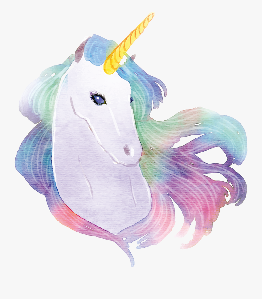 Drawn Grape Unicorn - Unicorn Painting Png, Transparent Clipart