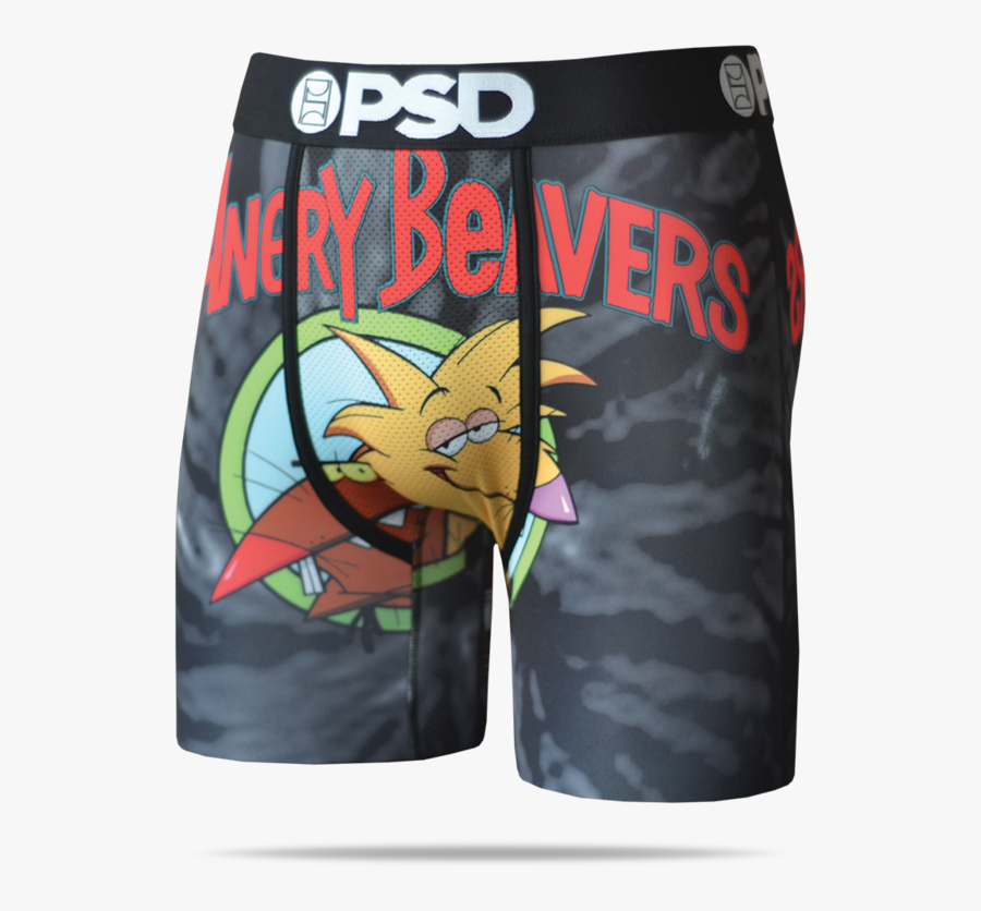Psd Underwear Men"s Angry Beavers Boxer Brief Black - Angry Beavers, Transparent Clipart