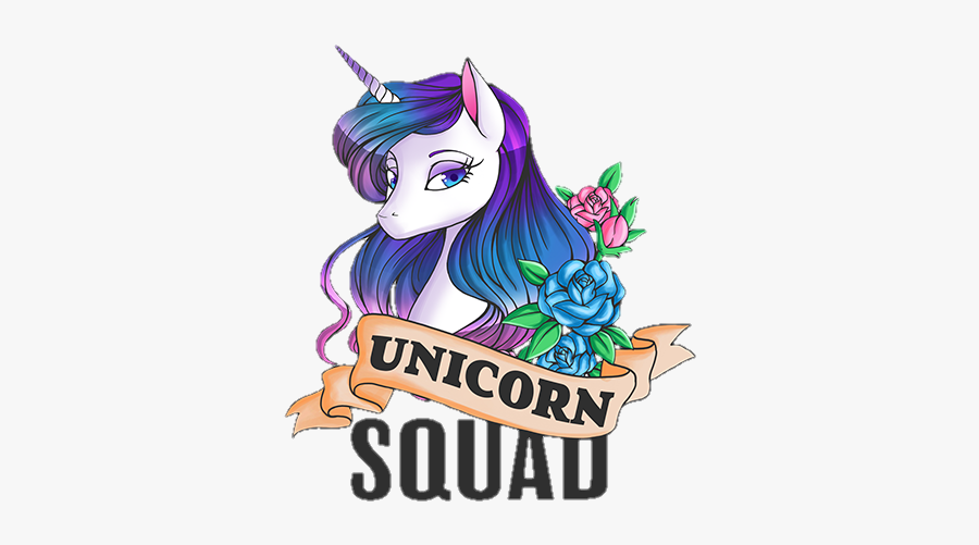 #unicorn #multicolor #fantasy #squadgoals #squad - Unicorn Illustration, Transparent Clipart