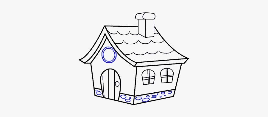 Clip Art How To Draw Cartoon - Draw A Cartoon House, Transparent Clipart