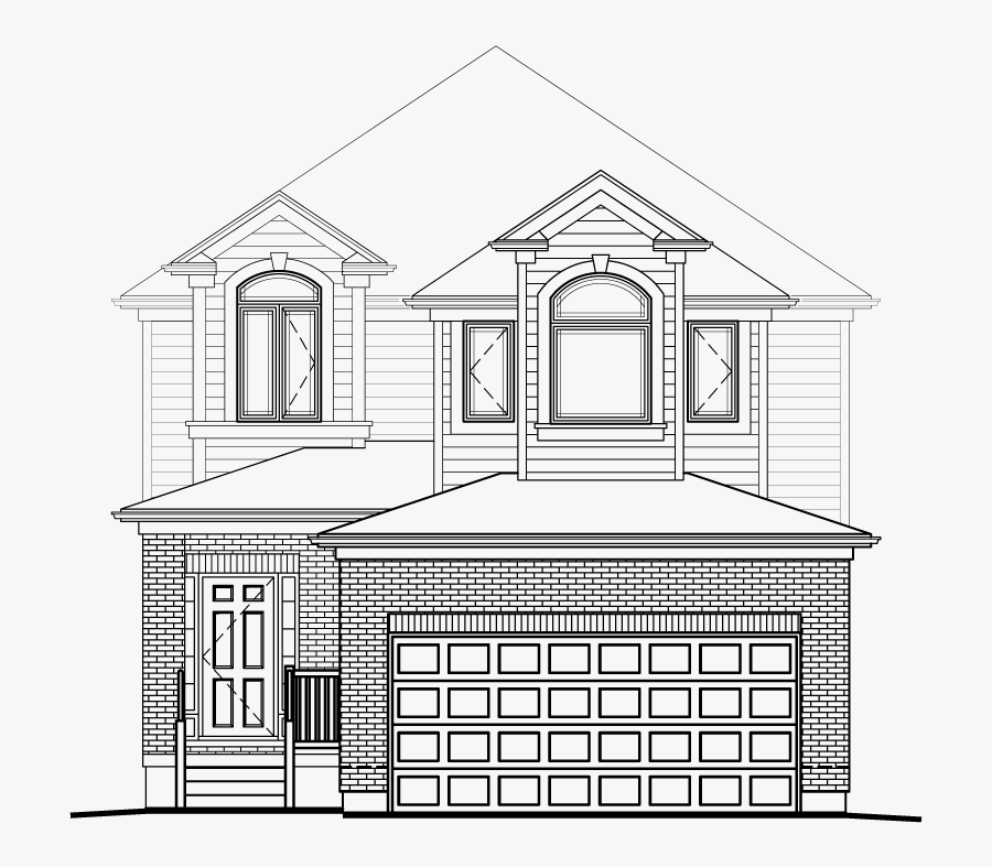 Waverly Homes Custom Built - Dream House Drawing Sketch 2 Story, Transparent Clipart