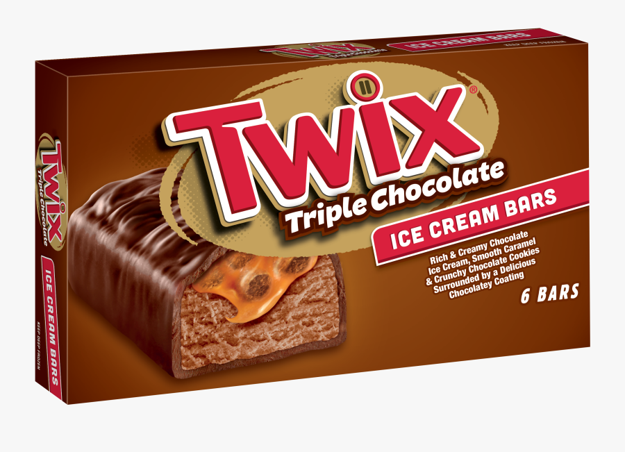 Goods,chocolate,snack Cake,chocolate - Twix Triple Chocolate Ice Cream Bars, Transparent Clipart
