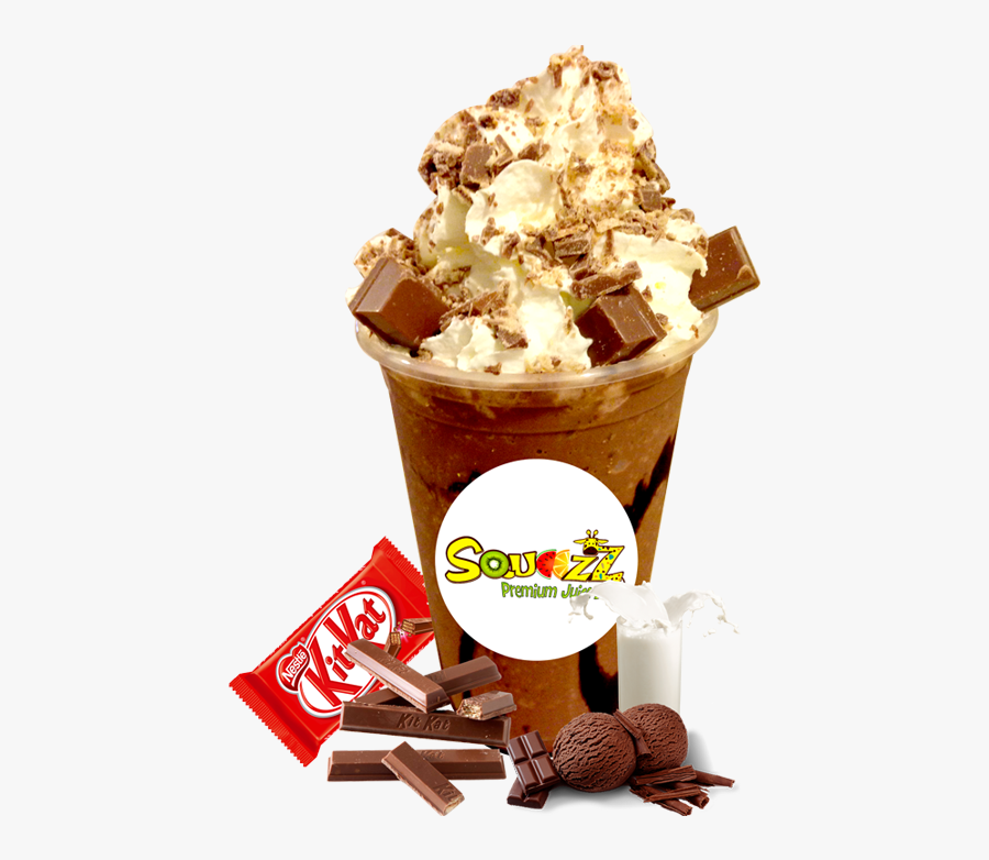Food,cuisine,dish,frozen Ice Cream,confectionery,dame - Kit Kat Milkshake Png, Transparent Clipart