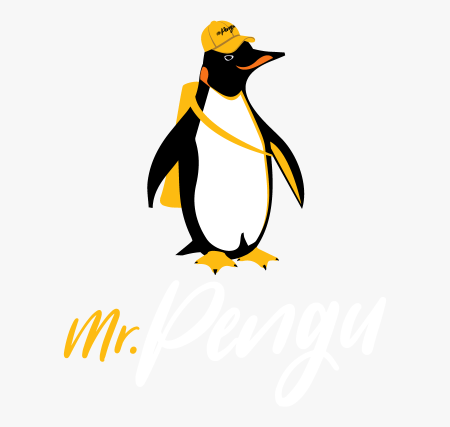 Mr Pengu Logo White - Adã©lie Penguin, Transparent Clipart