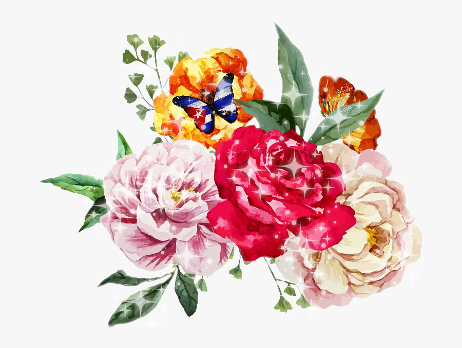 Peony Clipart Cluster - Red Flower Vector Free Download, Transparent Clipart