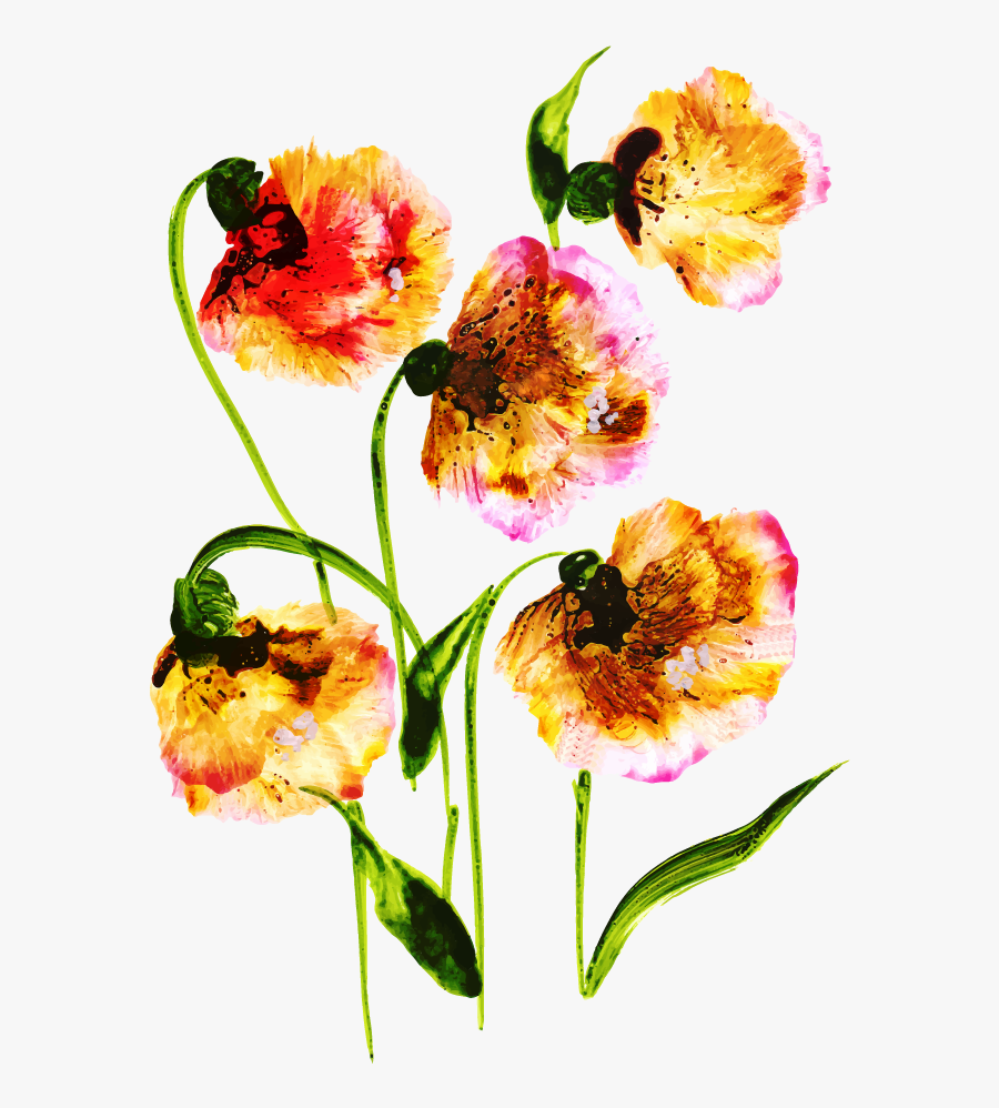 Transparent Floral Bouquet Clipart - Illustration, Transparent Clipart
