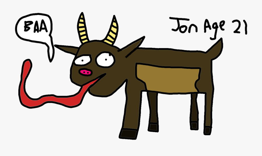 Transparent Goat Simulator Logo Png Bad Drawing Of A Goat Free