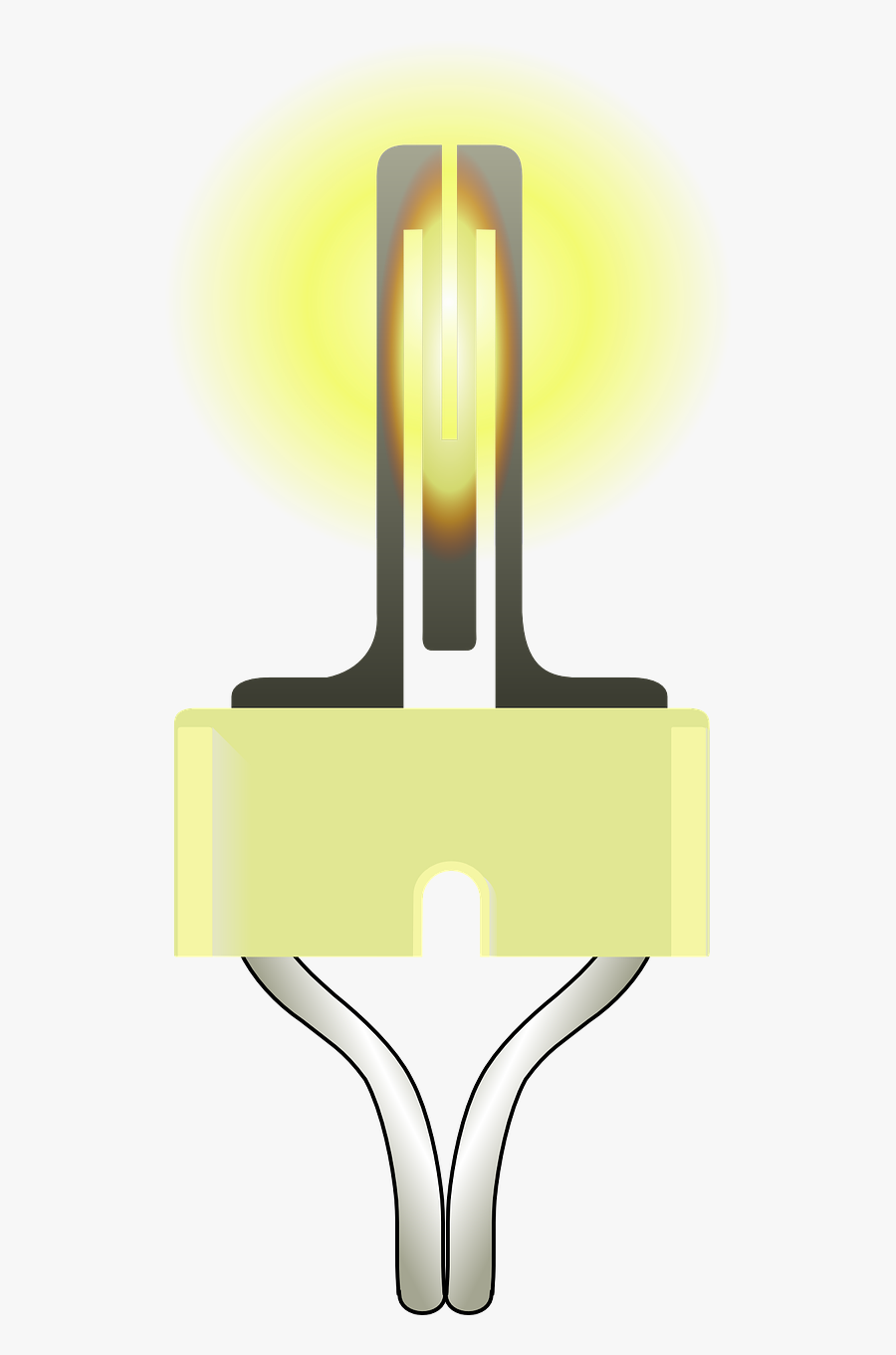 Incandescent Light Bulb, Transparent Clipart
