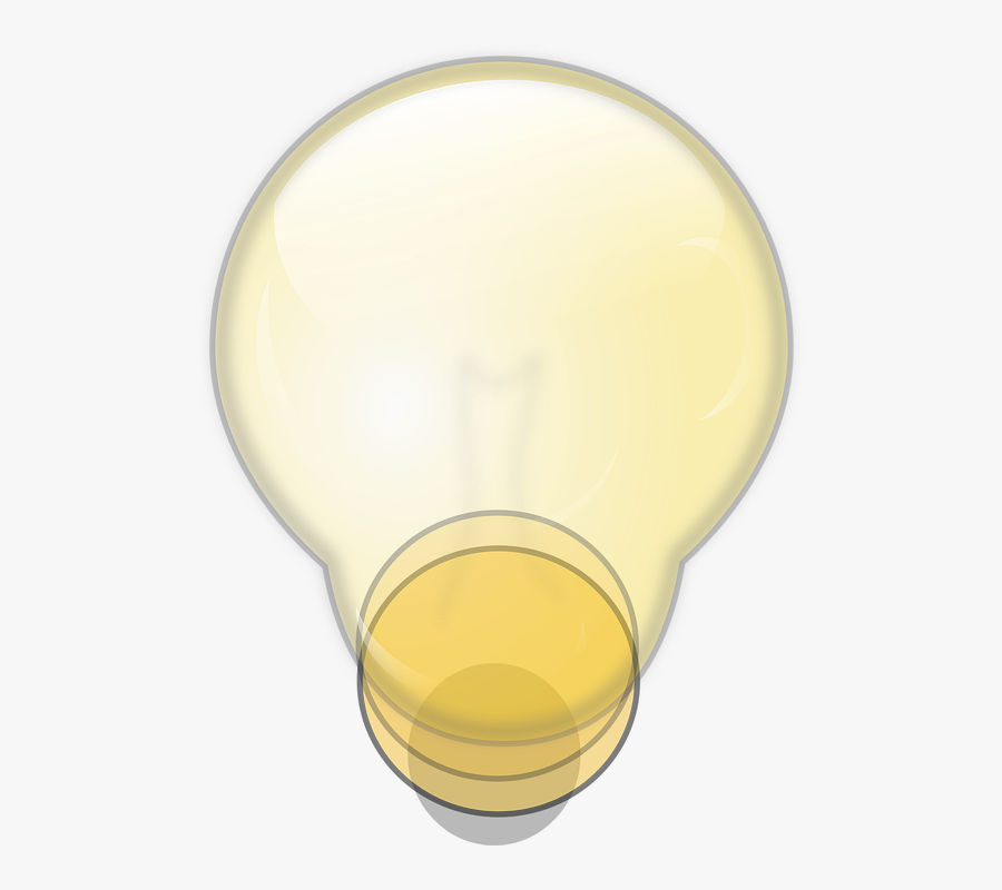 Light Bulb, Top, Empty, Shape - Dim Light Png, Transparent Clipart