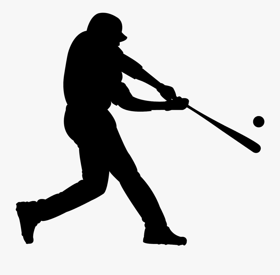 Baseball Silhouette, Transparent Clipart