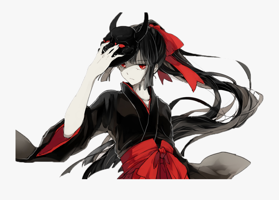 Transparent Demon Eyes Clipart - Anime Demon Girl With Mask, Transparent Clipart