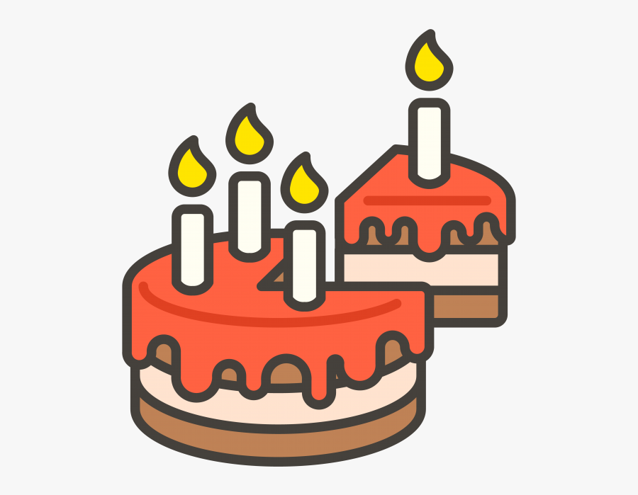 Transparent Rainbow Cake Clipart - Birthday Cake Emoji Png, Transparent Clipart