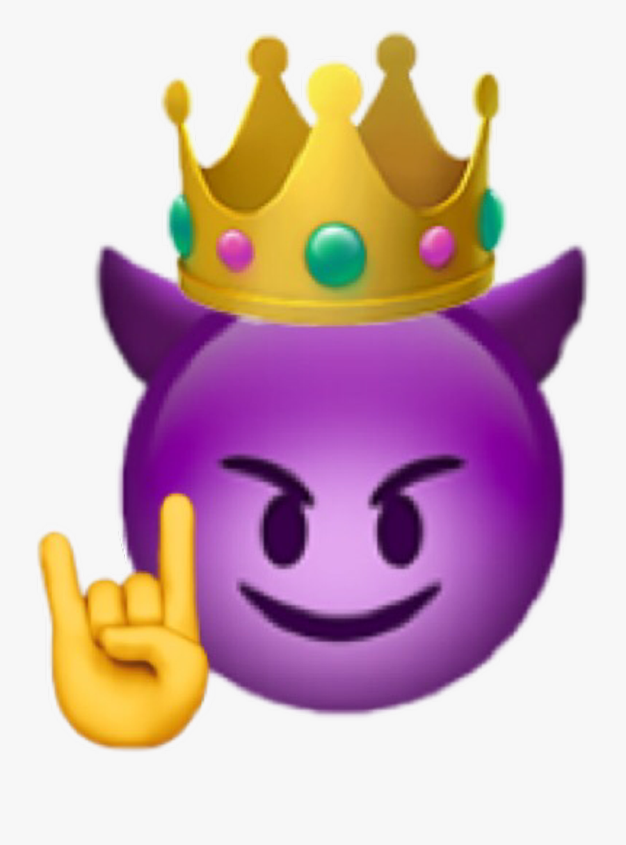 Devil Devilemoji Emoji Queen Crown Crownemojifreetoedit - Purple Devil Emoj...