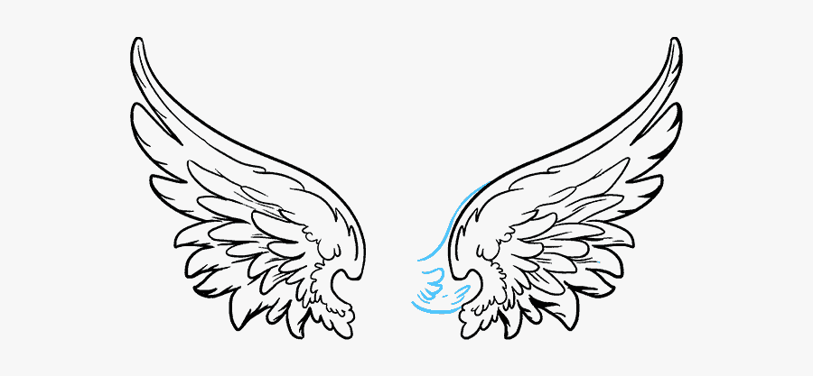 Angel Drawing Cartoon - Angel Wings Drawing Png, Transparent Clipart
