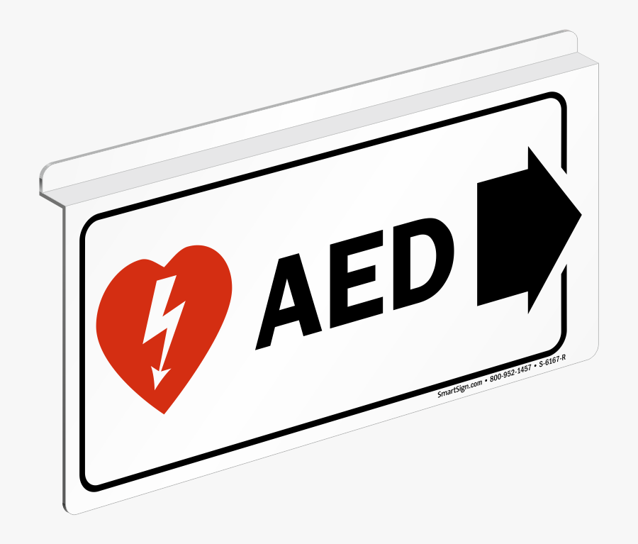 Transparent Direction Sign Png - Automated External Defibrillator, Transparent Clipart