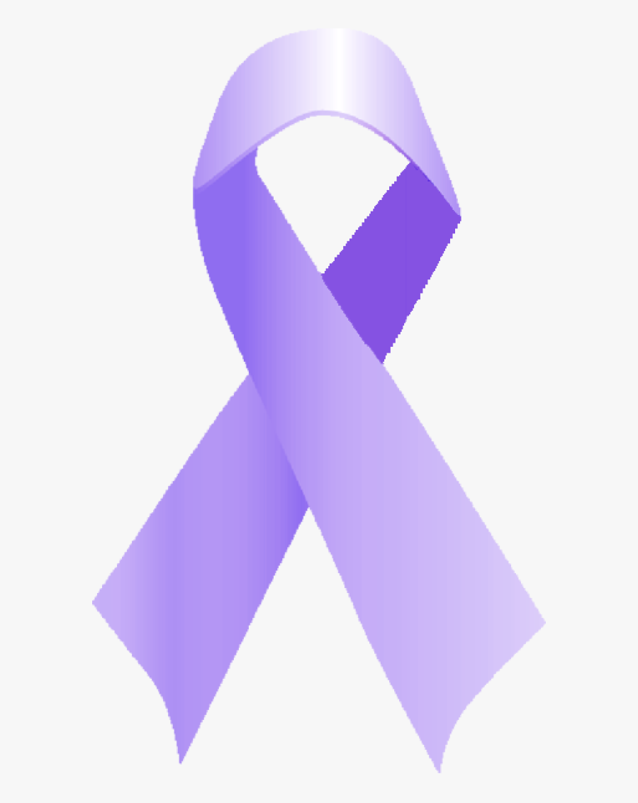 Purple Ribbon Clipart - Lavender Purple Cancer Ribbon, Transparent Clipart